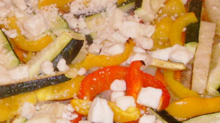 Medley of Oven Roasted Veggies With Lime Juice and Feta Cheese Created by NorthwestGal