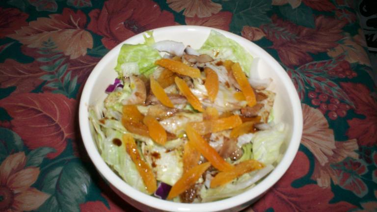 Lettuce With Apricot Salad and Honey-Raspberry Dressing Created by Debbwl