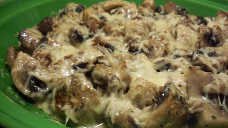 Mushroom Gratin With Asiago Cheese Created by Parsley