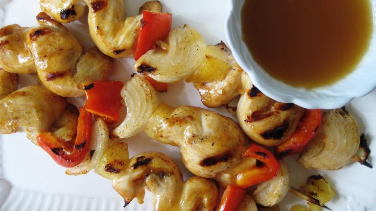 Sweet and Sour Chicken Skewers Created by gailanng