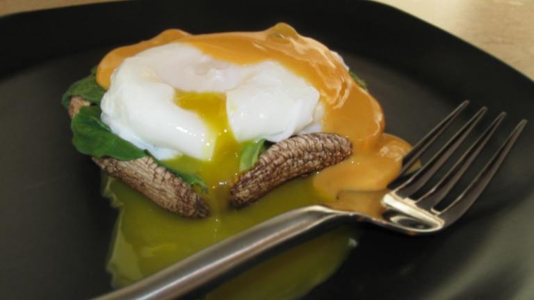 Portabella and Spinach Eggs Benedict Created by BrittanyS
