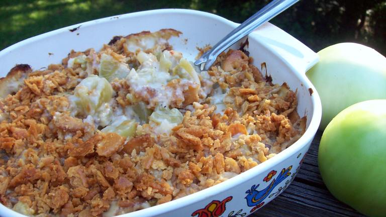 Butter Cracker Green Tomato Casserole Created by Aunt Paula