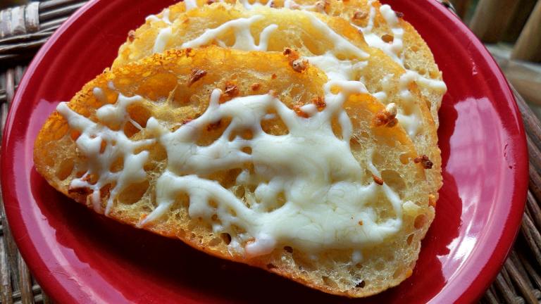Pan Toasted Garlic Bread Created by CookingONTheSide 