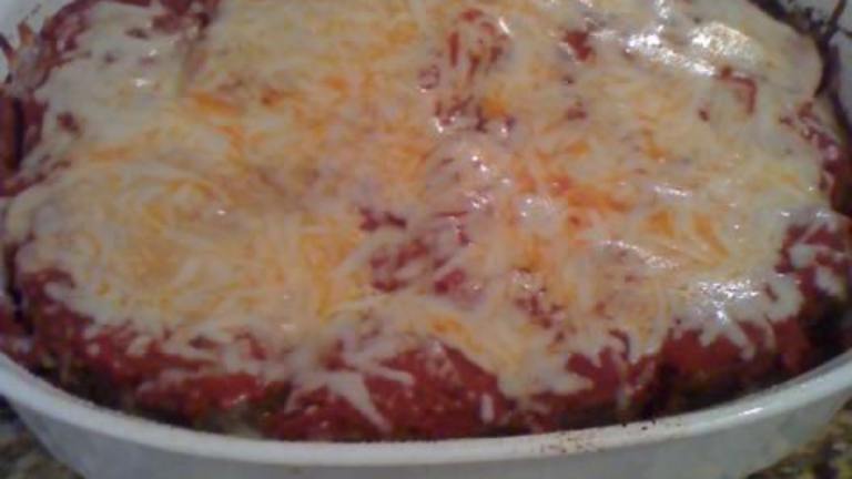 Cheesy Layered Meatloaf Created by HappyCookingMommy