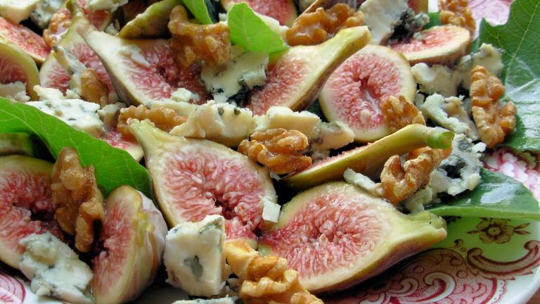 Fresh Figs With Stilton and Walnuts in a Honey Drizzle Dressing Created by French Tart