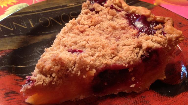 Peach Blueberry Streusel Pie Created by Torachef 1997