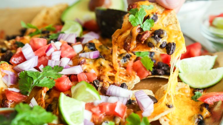 Quick and Easy Black Bean Nachos Vegetarian Created by Probably This