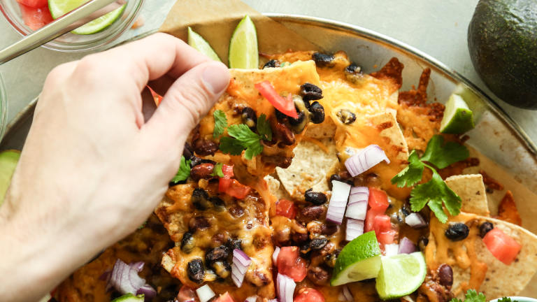 Quick and Easy Black Bean Nachos Vegetarian Created by Probably This