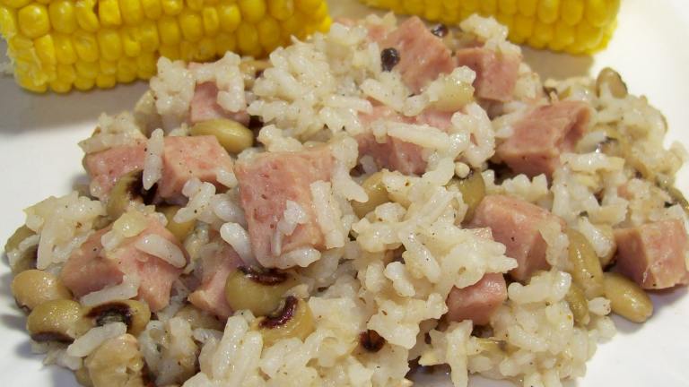 Samantha's Spam-Tastic Black-Eyed Peas and Rice created by Chef shapeweaver 