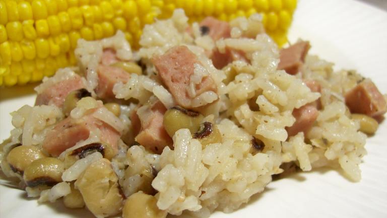 Samantha's Spam-Tastic Black-Eyed Peas and Rice Created by Chef shapeweaver 