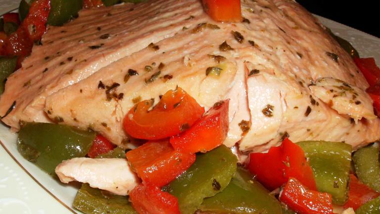 Steamed Salmon With Peppers Created by mersaydees