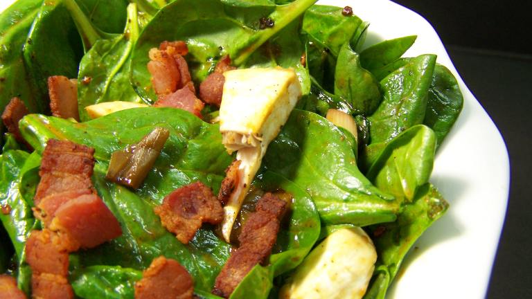 Spinach Salad with Hot Bacon Dressing Created by Diana 2