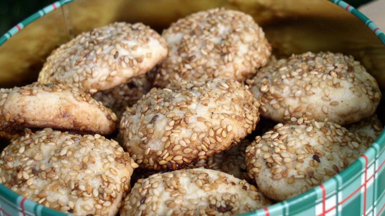 Sesame Seed Honey Cookies Created by Leahs Kitchen