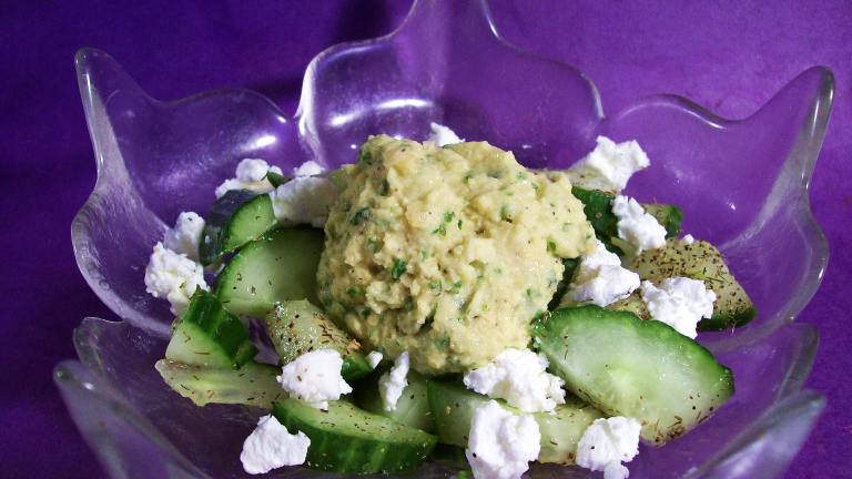 Morocco Meets Greece (Chickpea Cucumber Salad With Feta) created by Sharon123