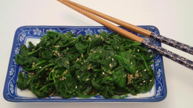 Gomae - Japanese Style Spinach Salad created by TasteTester