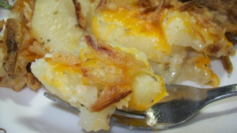 Potato Casserole With Fried Onions Created by Chef shapeweaver 