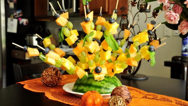 Showy but Simple Fruit Kabobs - Perfect for a Party Created by SharonChen