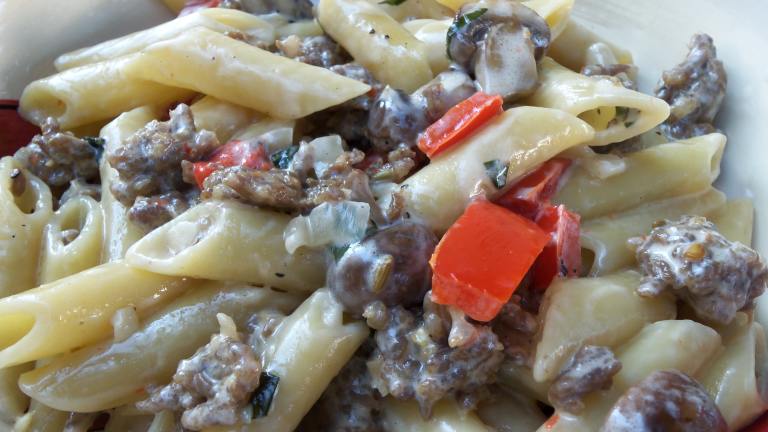 Sausage and Mostaccioli With Rich Cream Sauce created by AZPARZYCH
