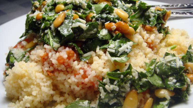 Baked Couscous With Tomato and Pesto Created by Lori Mama