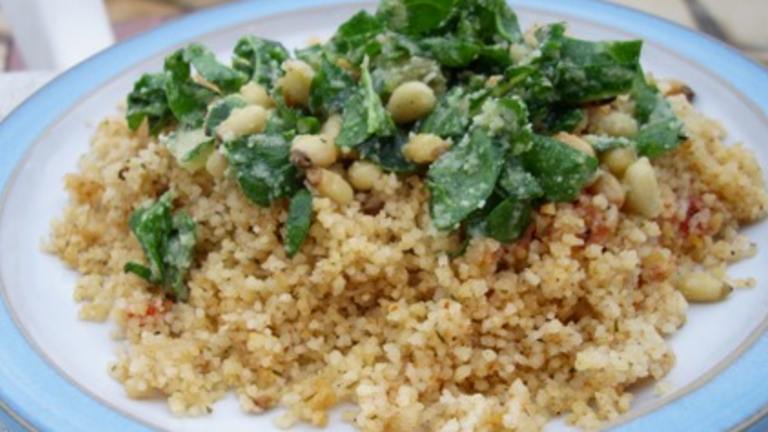 Baked Couscous With Tomato and Pesto Created by Karen Elizabeth
