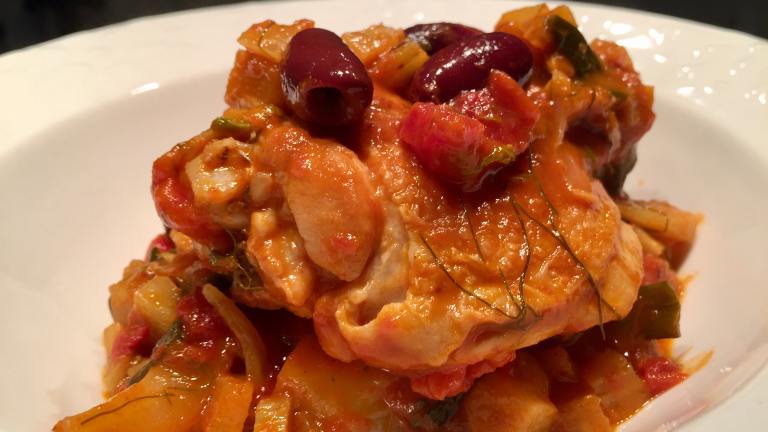 Chicken With Tomatoes, Olives and Fennel created by Chef floWer