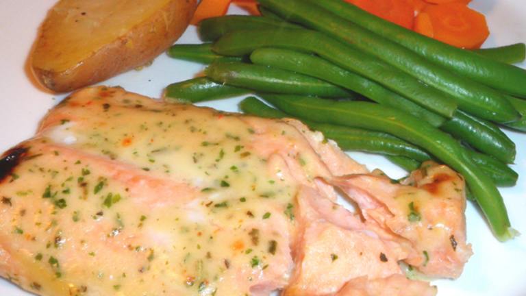 Baked Salmon with Herb Sauce Created by Bergy