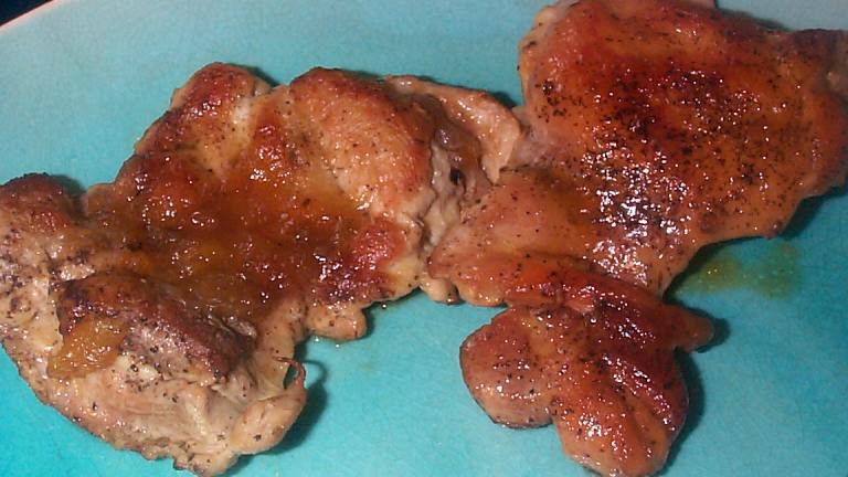 Seared Chicken Thighs With Plum Glaze Created by breezermom