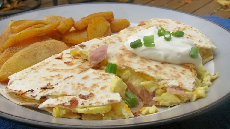 Nif's Egg, Ham and Cheese Breakfast Quesadillas Created by lazyme