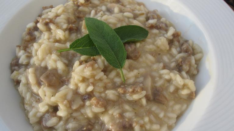 Sausage and Mushroom Risotto Created by mary winecoff