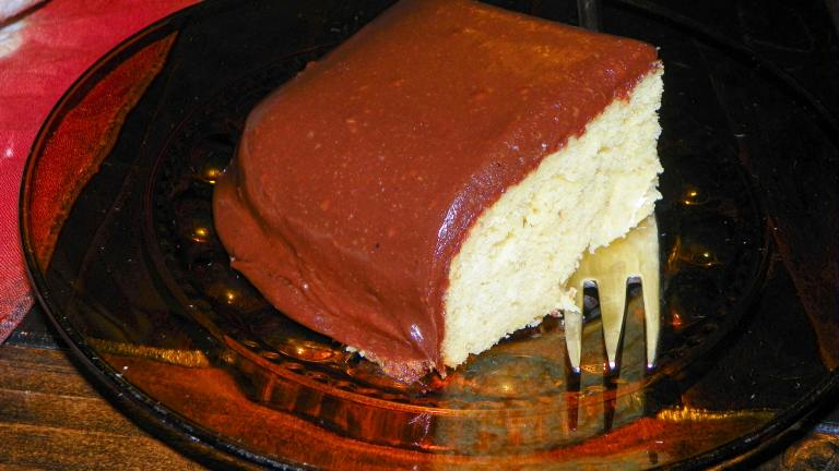Old-Fashioned Yellow Cake With Chocolate Icing Created by Baby Kato