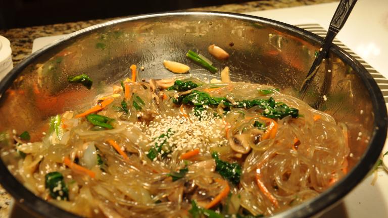 Japchae Korean Noodle With Vegetable created by Emily Han