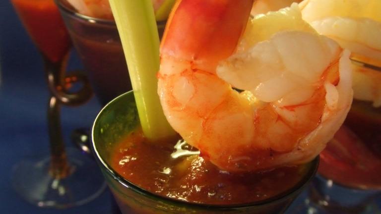 Shrimp With Spicy Bloody Mary Sauce Created by Vseward Chef-V