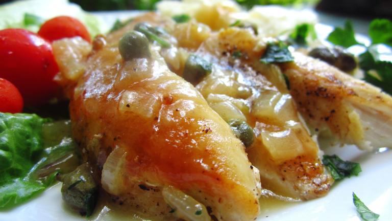 Pan Roasted Chicken Breasts With Lemon and Caper Sauce Created by gailanng