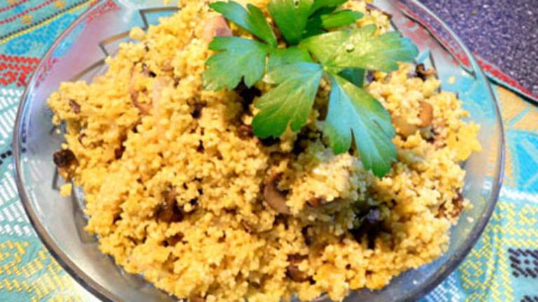Mushroom Couscous With Moroccan Flavors Created by Outta Here