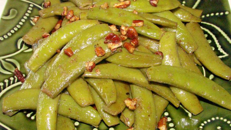 Brown-Buttered Sugar Snap Peas With Pecans created by Boomette