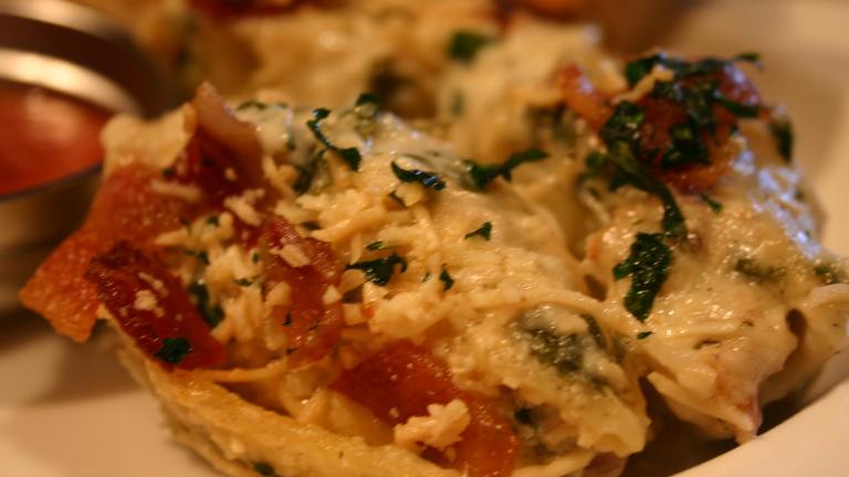 Stuffed Shells With Crispy Pancetta and Spinach Created by KPD123