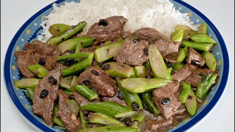 Sliced Beef With Black Beans & Chinese Broccoli on Rice created by SkipperSy