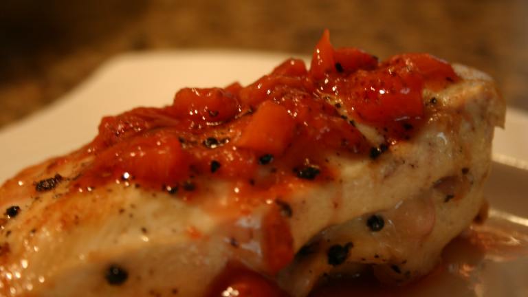Gorgonzola Stuffed Chicken Breasts With Strawberry Gastrique Created by KPD123