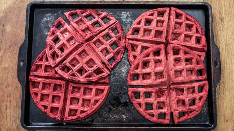 Red Velvet Waffles Created by Izy Hossack