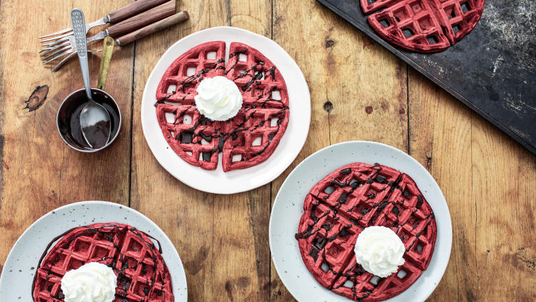 Red Velvet Waffles Created by Izy Hossack