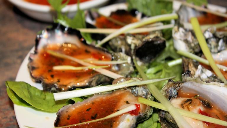 Oysters With Chilli Dressing Created by Jubes