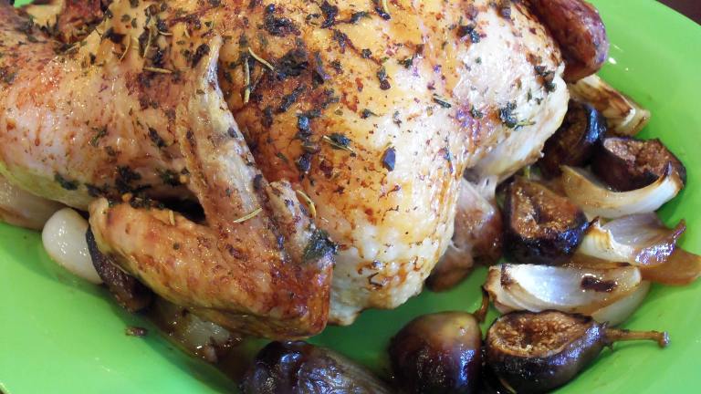 Roasted Chicken With Fresh Figs and Onions Created by AZPARZYCH