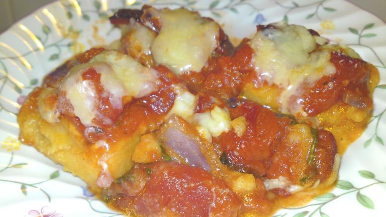 Baked Polenta With a Tomato Sauce Created by Shuzbud