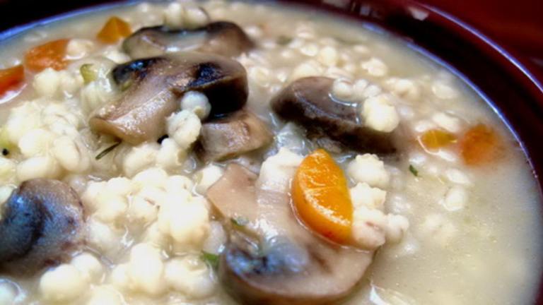 Mushroom Barley Soup Created by Annacia