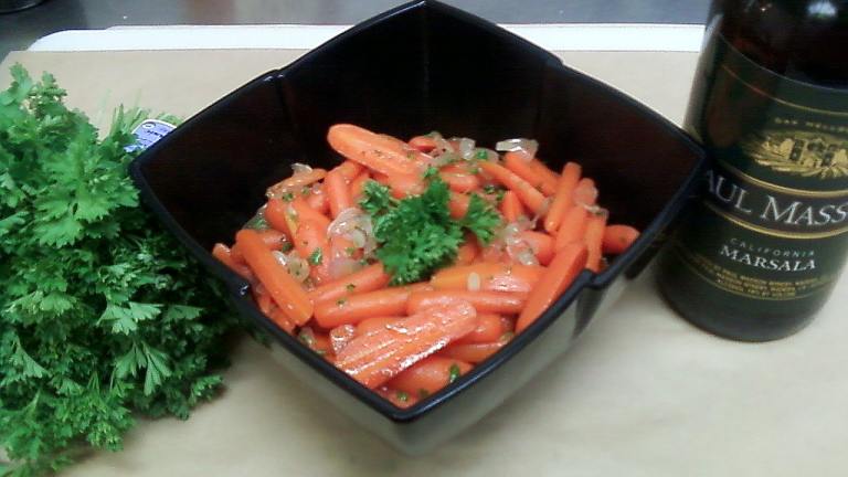 Marsala Glazed Carrots With Pinenuts (Gluten Free) created by Chef Travis W Holla