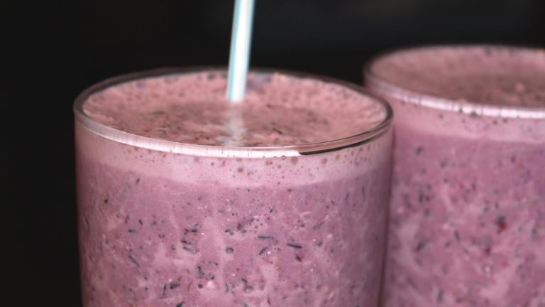 Blueberry Cherry Cheesecake Smoothie Created by Jubes