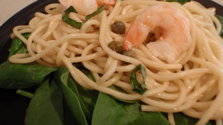 Shrimp and Basil Pasta created by appelcakes