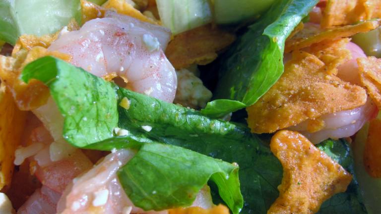 Mediterranean Chopped Salad With Shrimp and Chickpeas Created by Dreamer in Ontario