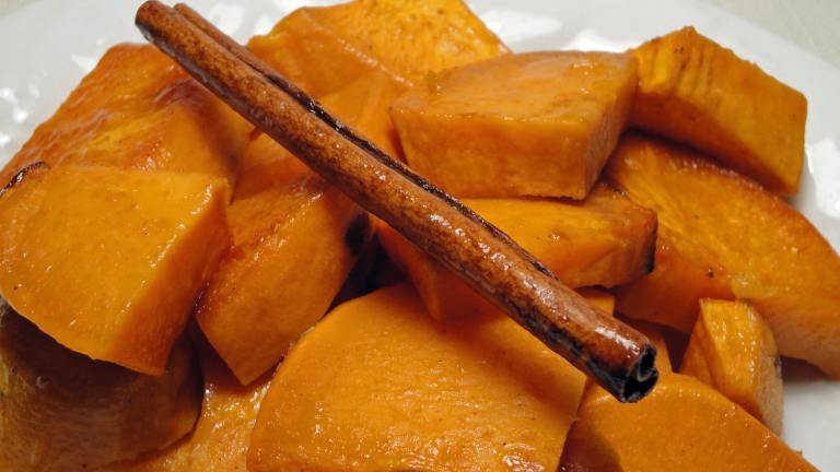 Cinnamon Roasted Sweet Potatoes Created by Debbwl