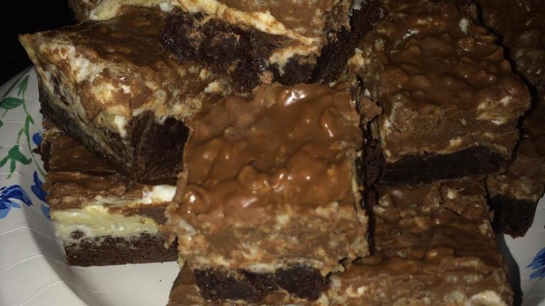 Peanut Butter Marshmallow Crunch Brownies Created by ChefCJaye
